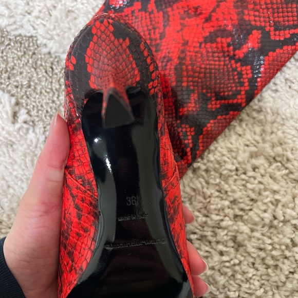 FINAL PRICE. Alexander Wang Red Snakeprint Boot - Picture 12 of 12